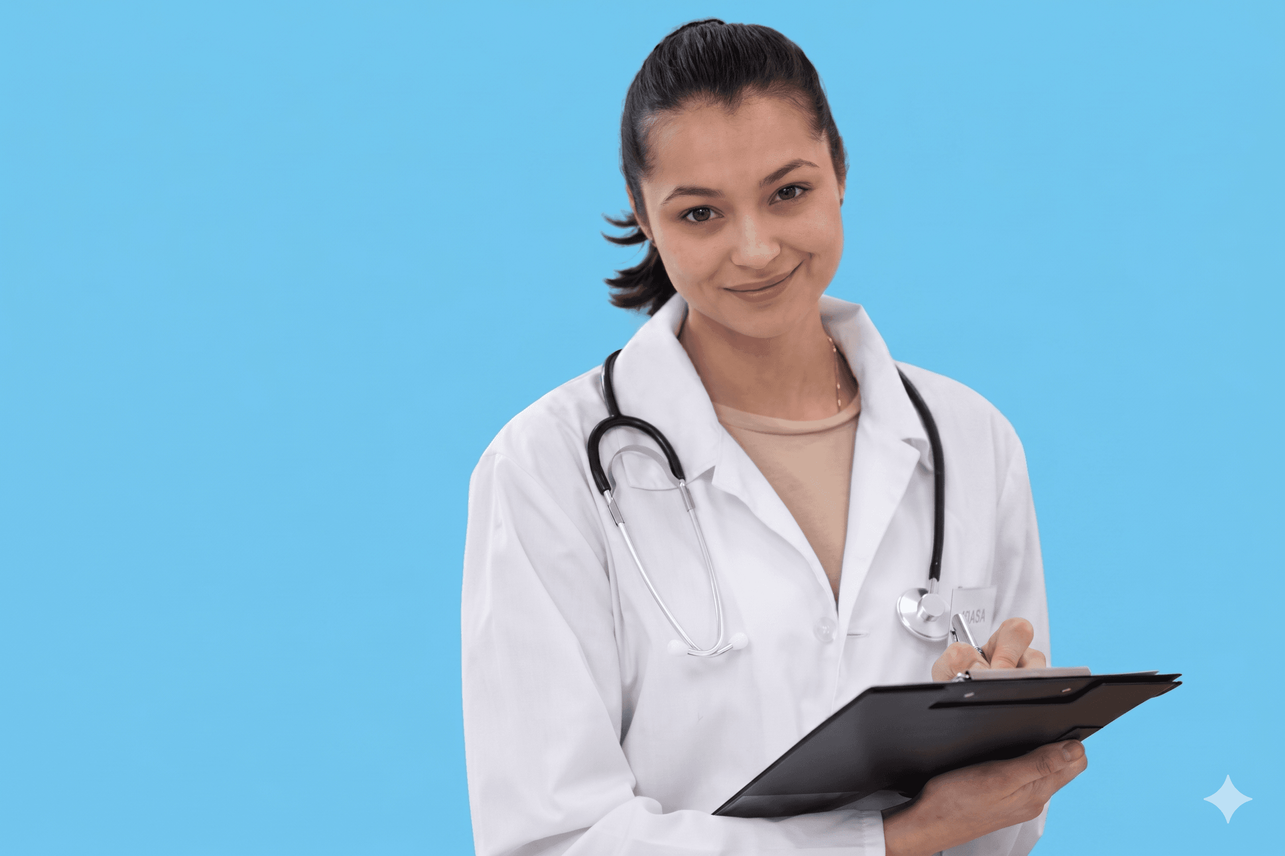 Doctor reviewing clinical case